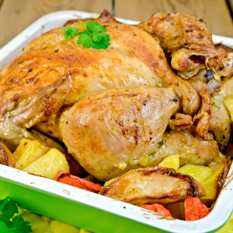 Roast Chicken with Carrots & Potatoes
