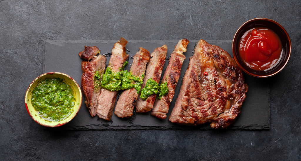 Steak and Fries With Chimichurri Sauce